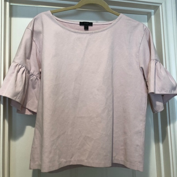 Jcrew lilac flare sleeve top. - Picture 2 of 3